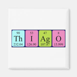 Thiago periodic table name magnet