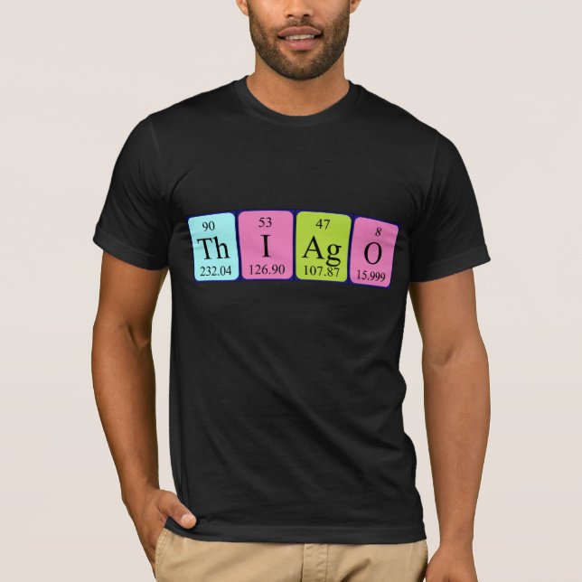 Thiago periodic table name shirt (Front)