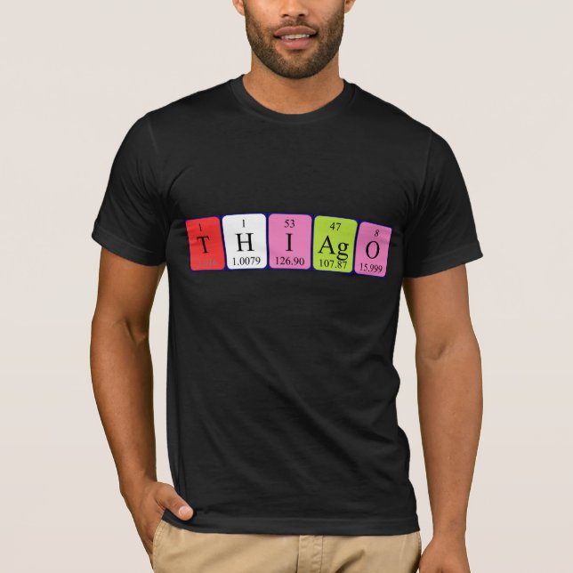 Thiago periodic table name shirt (Front)
