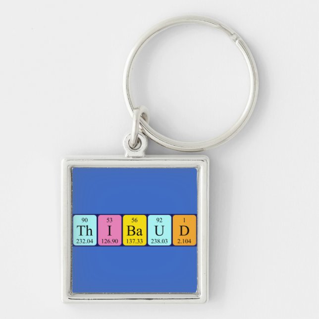 Thibaud periodic table name keyring (Front)