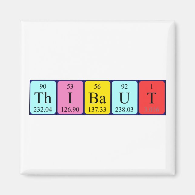 Thibaut periodic table name magnet (Front)