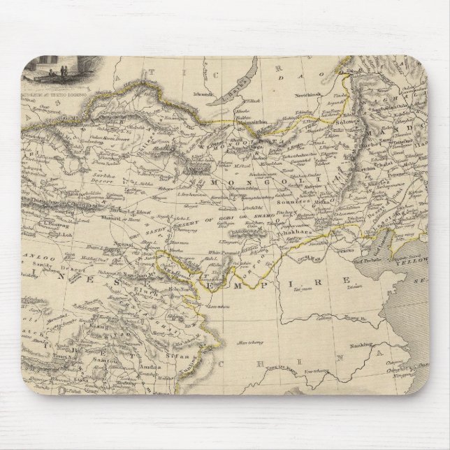 Thibet, Mongolia, and Mandchouria Mouse Pad (Front)