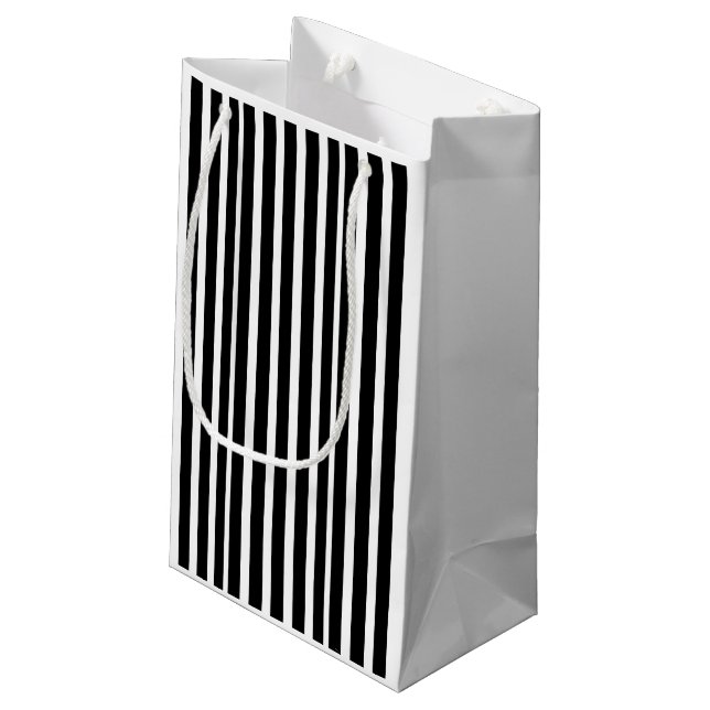 Thick black and white gift bag (Back Angled)