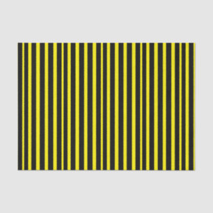 Thick Black & Yellow Striped Tissue Paper