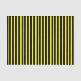 Thick Black & Yellow Striped Tissue Paper