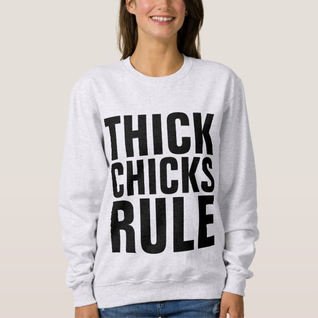 THICK CHICKS RULE, CURVY T-Shirts (Front)