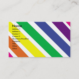 Thick Colourful Stripes Business Card
