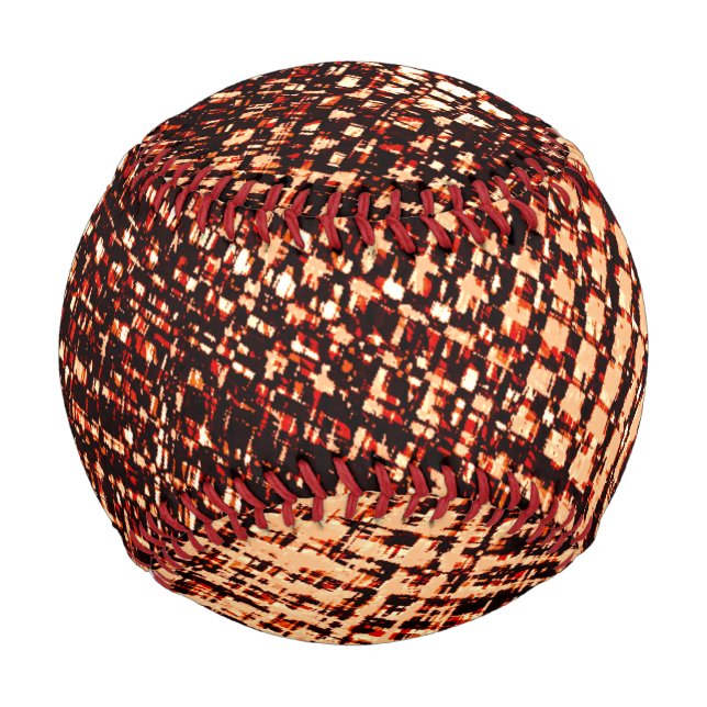 Thick criss-cross scratches in orange with shadow  baseball (Front)