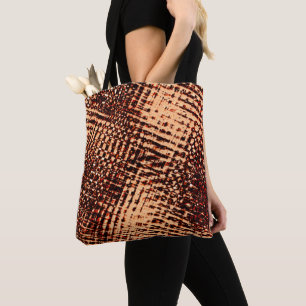 Thick criss-cross scratches in orange with shadow  tote bag