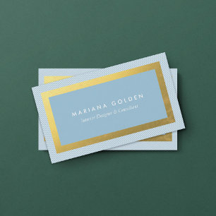 Thick Gold Border on Custom Colour Business Card