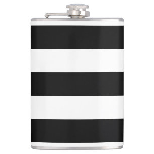 Thick Horizontal Stripes Vinyl Wrapped Flask