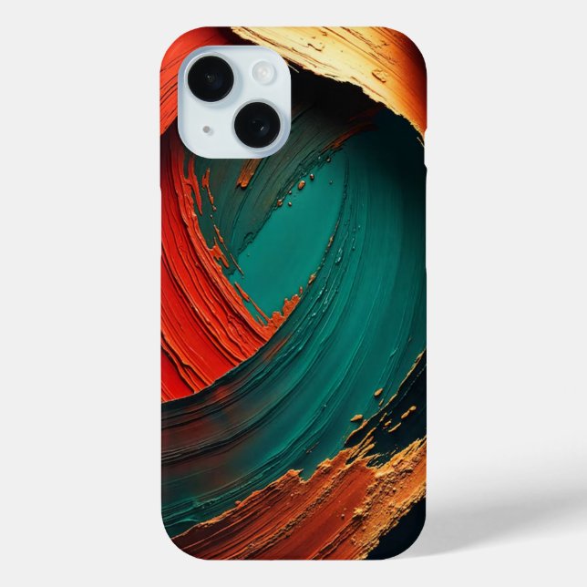 Thick Impasto Oil Painted Abstract Case-Mate iPhone Case (Back)