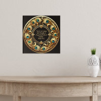 Thick Peacock Feather Frame Bible Verses