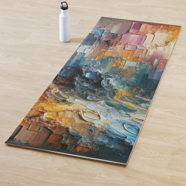 Thick Textured Paint Pattern Yoga Mat (In Situ)