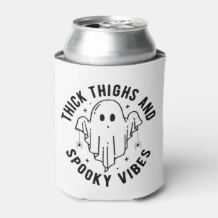 "Thick Thighs And Spooky Vibes" Can Cooler
