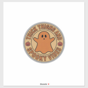 Thick Thighs and Spooky Vibes Ghost Halloween Tee_