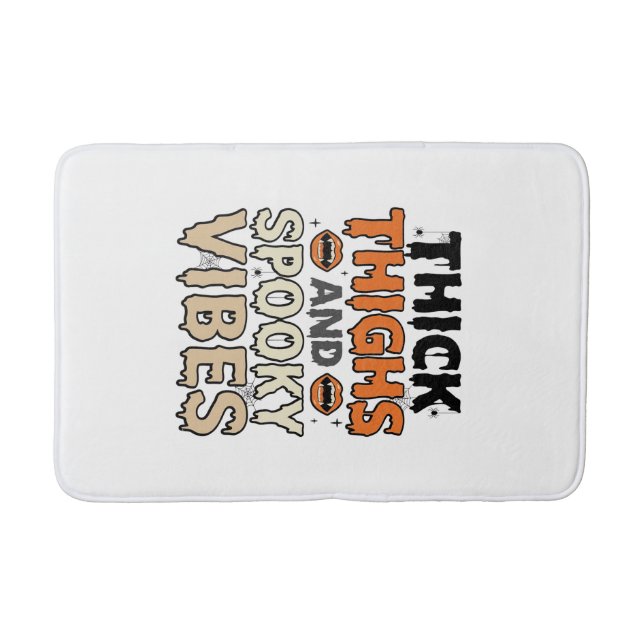 Thick Thighs and Spooky Vibes Halloween Design_1 Bath Mat (Front)