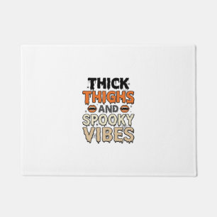 Thick Thighs and Spooky Vibes Halloween Design_1 Doormat