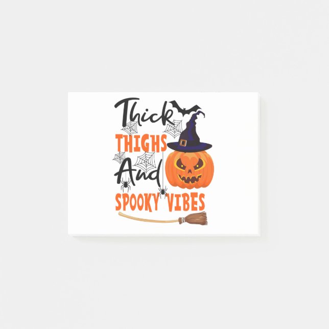 Thick Thighs And Spooky Vibes Halloween Matching Post-it Notes (Front)