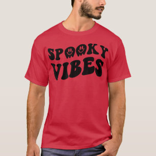 Thick Thighs And Spooky Vibes Happy Face Halloween T-Shirt