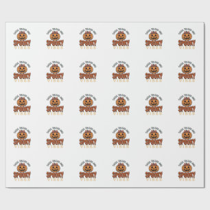 Thick Thighs And Spooky Vibes Pumpkin Halloween De Wrapping Paper