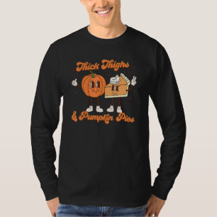 Thick Thighs & Pumpkin Pies Baby Thanksgiving Fall T-Shirt