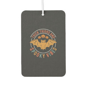 Thick Thighs Spooky Vibes Halloween Bat Design_1 Car Air Freshener