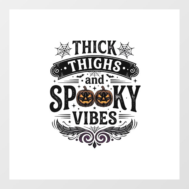 Thick Thighs Spooky Vibes Halloween Shirt Design_1 (Sheet)