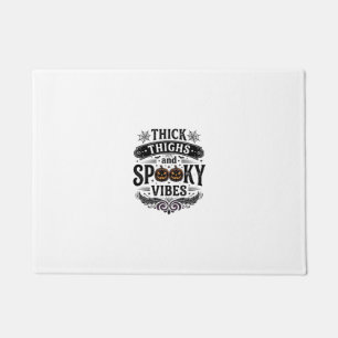 Thick Thighs Spooky Vibes Halloween Shirt Design_1 Doormat