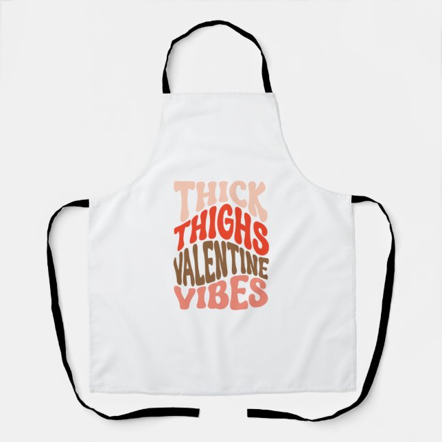 Thick Thighs Valentine Vibes-01 Apron (Front)