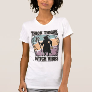 Thick Thighs Witch Vibes Vintage Halloween Tee_1 T-Shirt