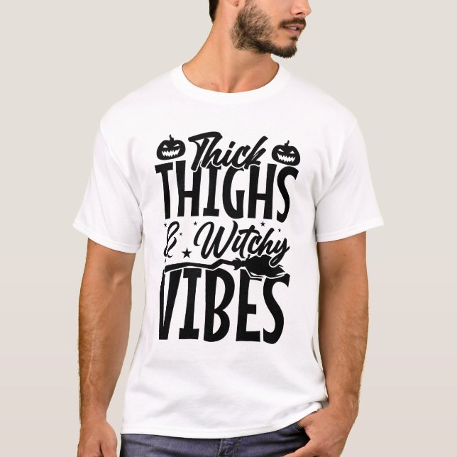 thick things halloween tshirt (Front)