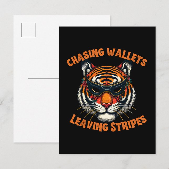 Thief tiger invitation postcard (Front/Back)