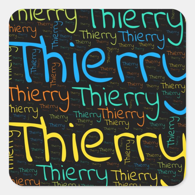 Thierry Square Sticker (Front)