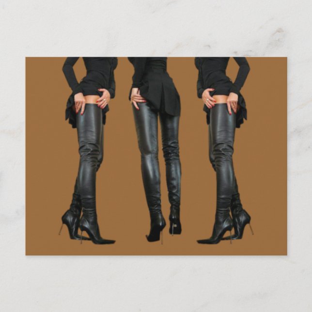 Thigh High Boot Models Postcard (Front)