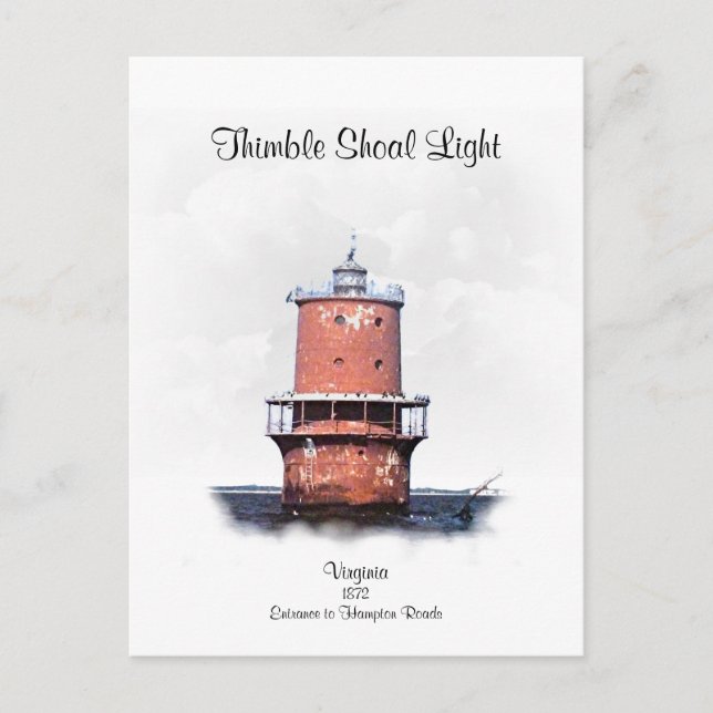 THIMBLE SHOAL LIGHT POSTCARD (Front)