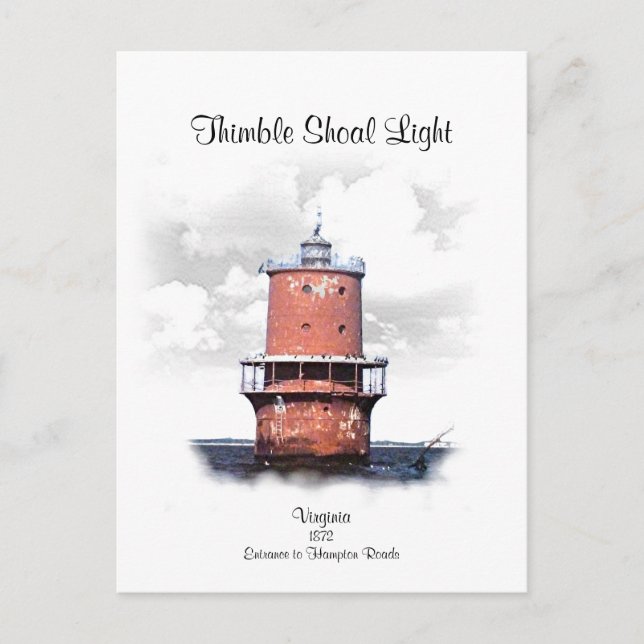 THIMBLE SHOAL LIGHT POSTCARD (Front)