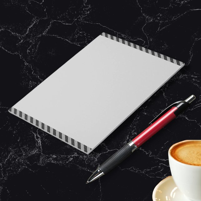 Thin Black and Grey Diagonal Stripes Notepad (Thin Black and Gray Diagonal Stripes Notepad)