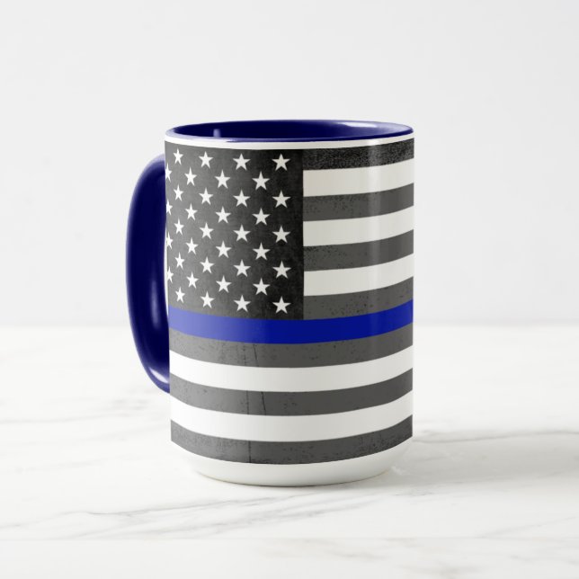 Thin Blue Line - 15 oz. Mug (Front Left)