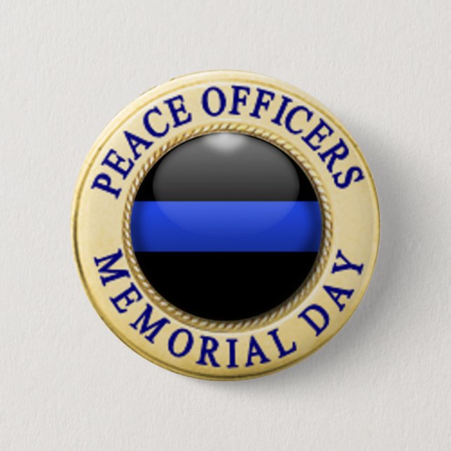 Thin Blue Line 6 Cm Round Badge (Front)