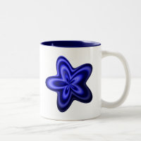 Thin Blue Line Abstract Star & Glowing Button