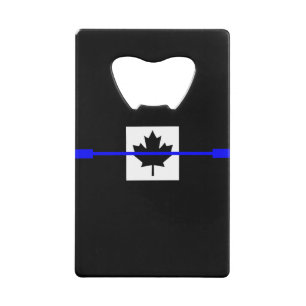 Thin Blue Line Accent on Canadian Flag
