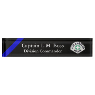 Thin Blue Line - Agency Patch Desk Name Plate