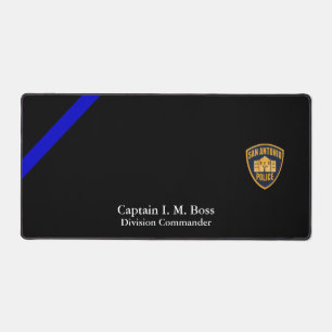 Thin Blue Line - Agency Patch Desk Name Plate Mat