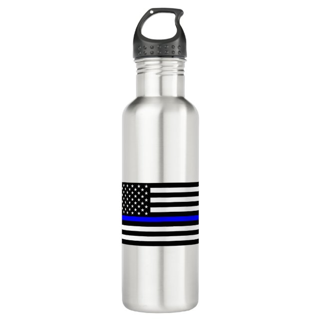 - Thin Blue Line - American Flag 710 Ml Water Bottle (Front)