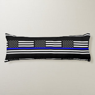 Thin Blue Line American Flag Graphic Decor Body Cushion