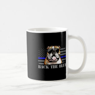 Thin Blue Line American Flag Police Dog Coffee Mug