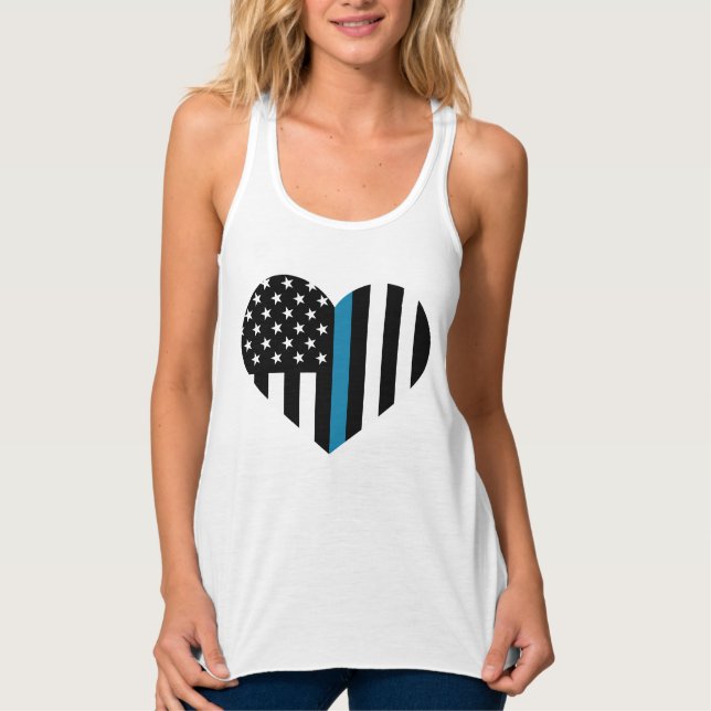 Thin Blue Line American Flag Singlet (Front)