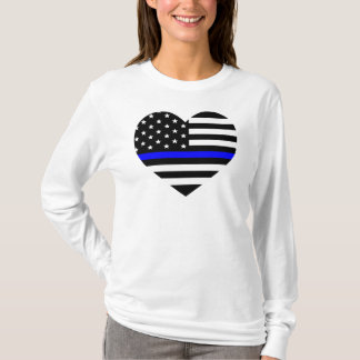Thin Blue Line American Flag - Women's T-Shirt