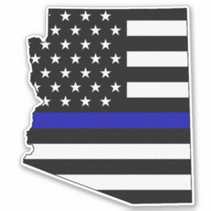 Thin Blue Line Arizona Flag